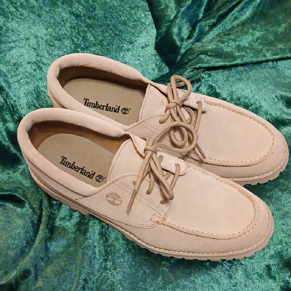 Timberland Men's Beige Leather Oxfords